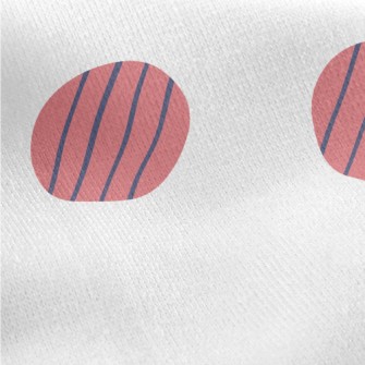 Simple Lines And Dots Jersey Backed Fleece