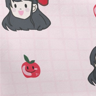 Comic Girl With Apple Pongee