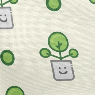 Cartoon Home Potted Plants Pongee