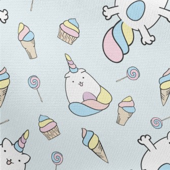 Cartoon Unicorn Cat Pongee
