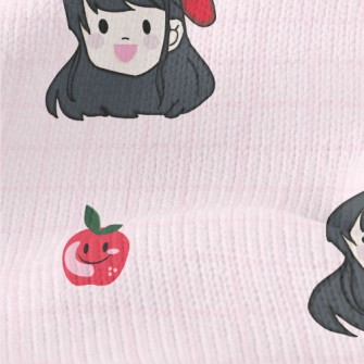 Comic Girl With Apple Stretch Jersey