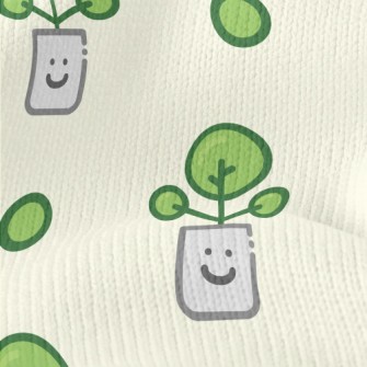 Cartoon Home Potted Plants Stretch Jersey