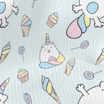 Cartoon Unicorn Cat Stretch Jersey