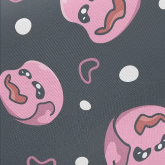 Hand Drawn Funny Alien Midweight Cotton Poplin