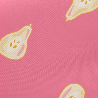 Artistic Hand-painted Pear Midweight Cotton Poplin