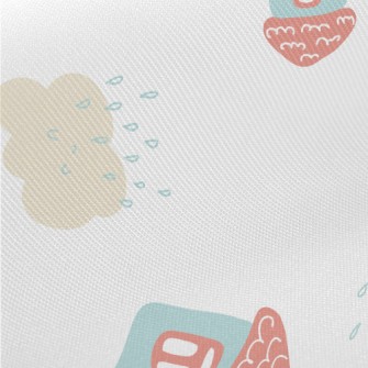 Hand Drawn Summer Afternoon Midweight Cotton Poplin