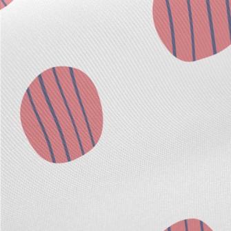Simple Lines And Dots Midweight Cotton Poplin