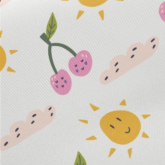 Cherry And Sun Midweight Cotton Poplin