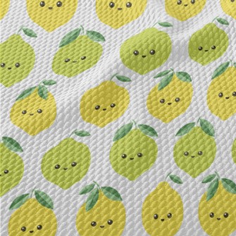 Cute Two-color Lemon Birdseye Piqué