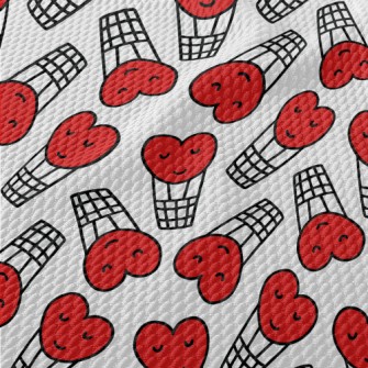 Smiling Love Hot Air Balloon Birdseye Piqué