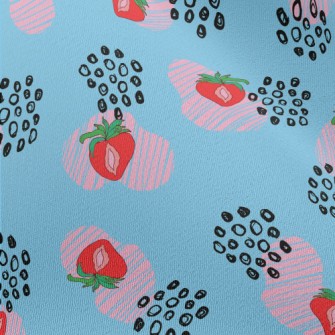Strawberry Berries And Floral  Chiffon