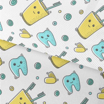 Hand Drawn Dental Care Waterproof Oxford
