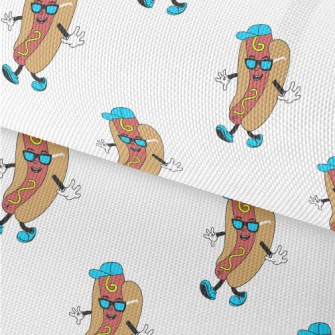 Cartoon Hip Hop Hot Dog Burger Waterproof Oxford