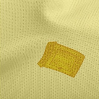 Yellow Hand-painted Mailbox Athletic Mesh Flat Back