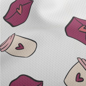 Valentine&#39;s Day Themed Gra Athletic Mesh Flat Back