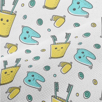 Hand Drawn Dental Care Performance Linen