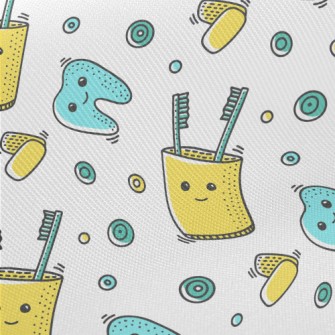Hand Drawn Dental Care Twill