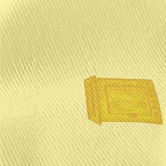 Yellow Hand-painted Mailbox Standard Corduroy