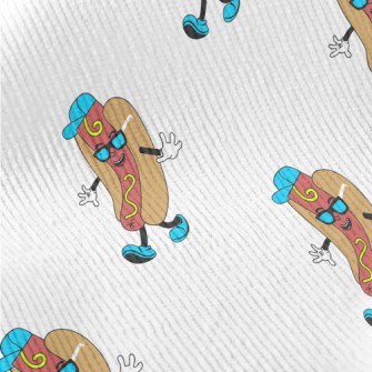 Cartoon Hip Hop Hot Dog Burger Standard Corduroy