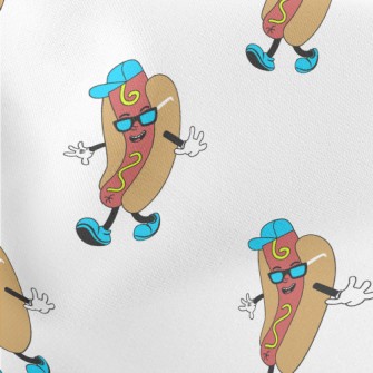 Cartoon Hip Hop Hot Dog Burger Stretch Ponte