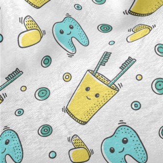 Hand Drawn Dental Care Minky