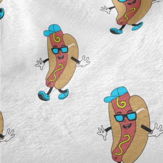 Cartoon Hip Hop Hot Dog Burger Minky