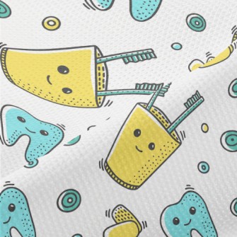 Hand Drawn Dental Care Piqué