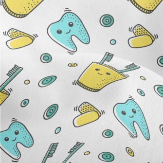 Hand Drawn Dental Care Lightweight Performance Linen