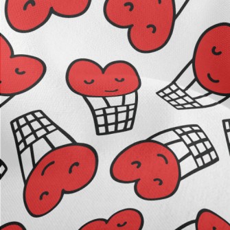 Smiling Love Hot Air Balloon Lightweight Performance Linen