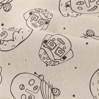 Hand Drawn Funny Woman Face Modern Jersey