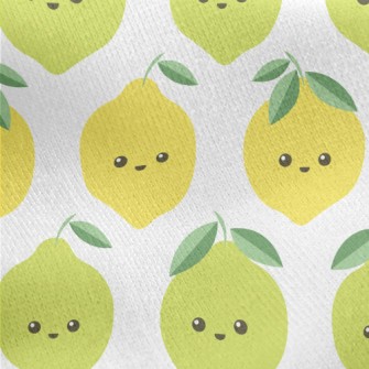 Cute Two-color Lemon Jersey Backed Fleece