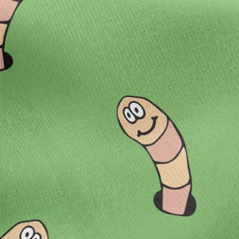Cartoon Hand Drawn Bugs Jersey Backed Fleece