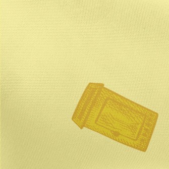 Yellow Hand-painted Mailbox Pongee