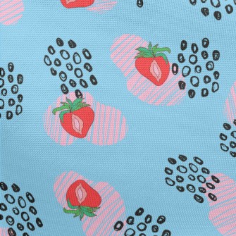 Strawberry Berries And Floral  Pongee