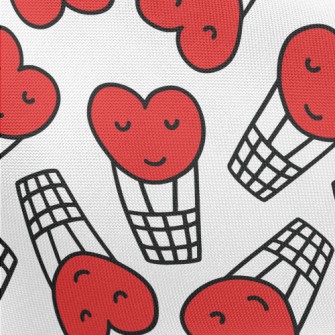 Smiling Love Hot Air Balloon Pongee