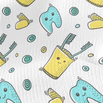 Hand Drawn Dental Care Stretch Jersey