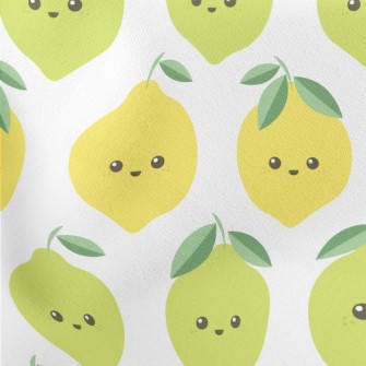 Cute Two-color Lemon Lightweight Cotton Poplin