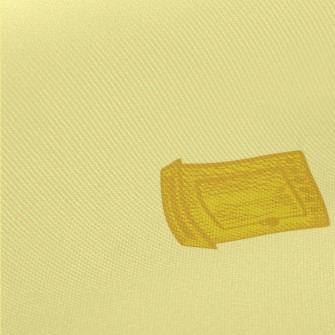Yellow Hand-painted Mailbox Midweight Cotton Poplin