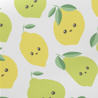 Cute Two-color Lemon Midweight Cotton Poplin