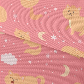 Lazy Tumbling Kitten Waterproof Oxford