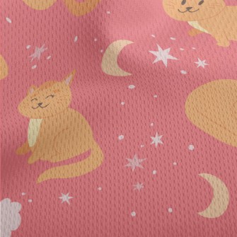 Lazy Tumbling Kitten Athletic Mesh Flat Back