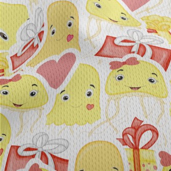 Jellyfish Couple Celebrates Va Athletic Mesh Flat Back