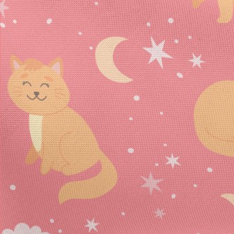 Lazy Tumbling Kitten Pongee