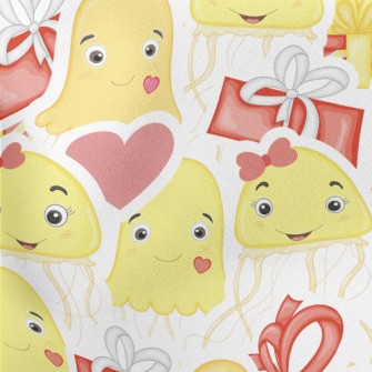 Jellyfish Couple Celebrates Va Lightweight Cotton Poplin