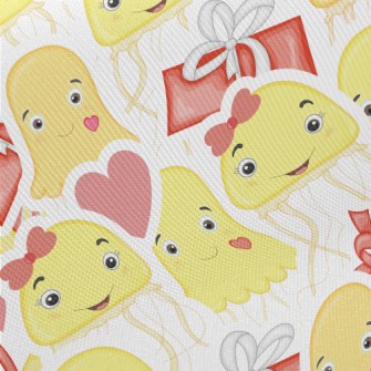 Jellyfish Couple Celebrates Va Midweight Cotton Poplin