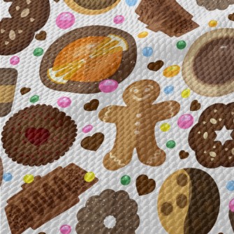 Gingerbread Checkerboard Cooki Birdseye Piqué