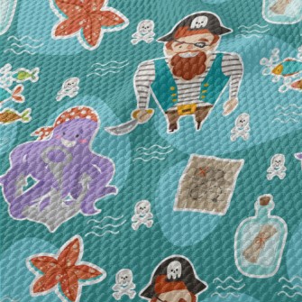 Pirates And Octopus Crew Birdseye Piqué