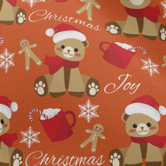 Christmas Gingerbread Bear Chiffon