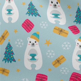 Cute Christmas Polar Bear Chiffon