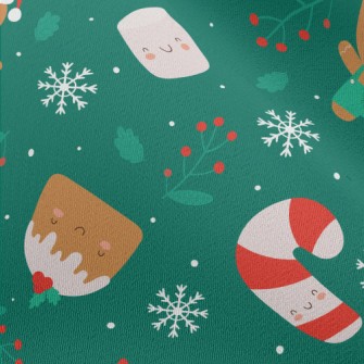 Cute Gingerbread Man With Cane Chiffon